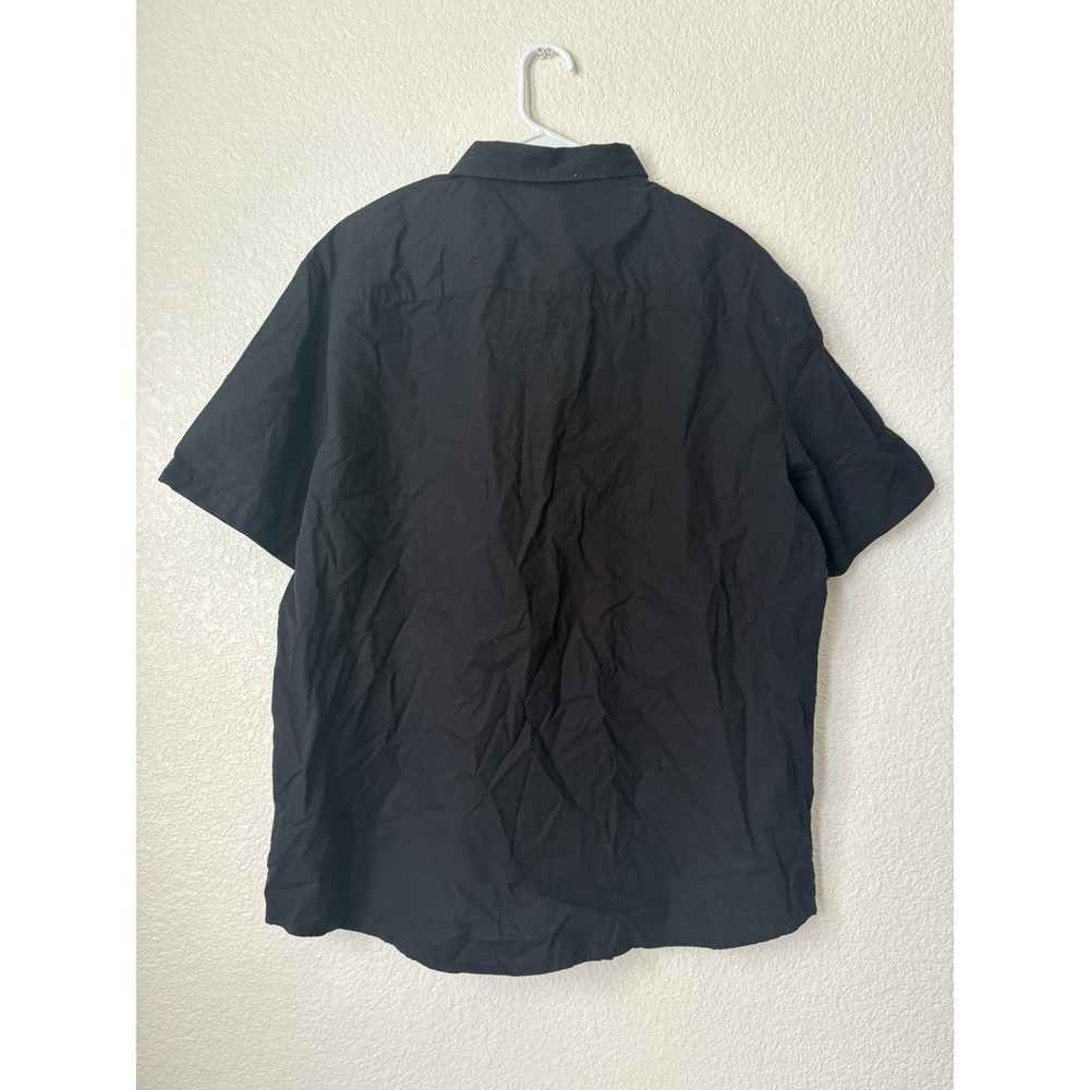 Fashion Nova Shirt Mens XXL‎ Black Button Up NWT Short Sleeve 2XL - Picture 2 of 12